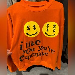 Orange Graphic Sweatshirt